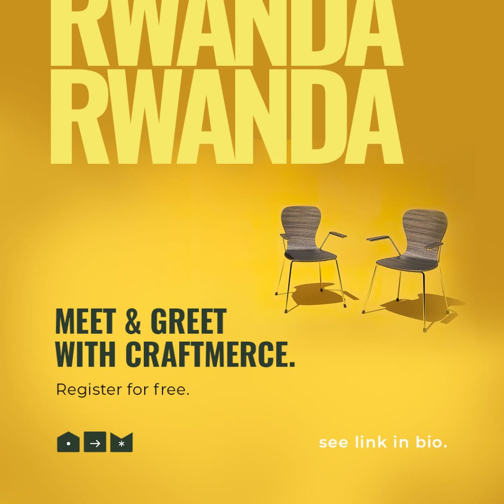 Flyer for Rwanda Meet and Greet with Craftmerce on 7th May