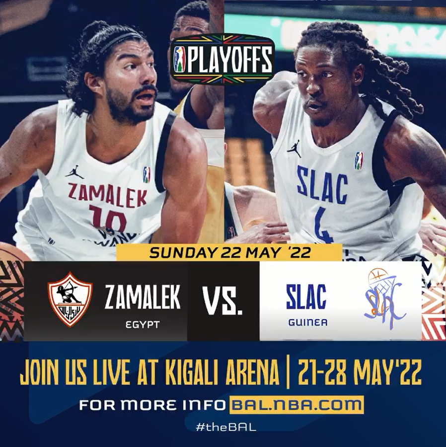 Flyer for Zamalek vs SLAC 22nd May Live Game in Kigali